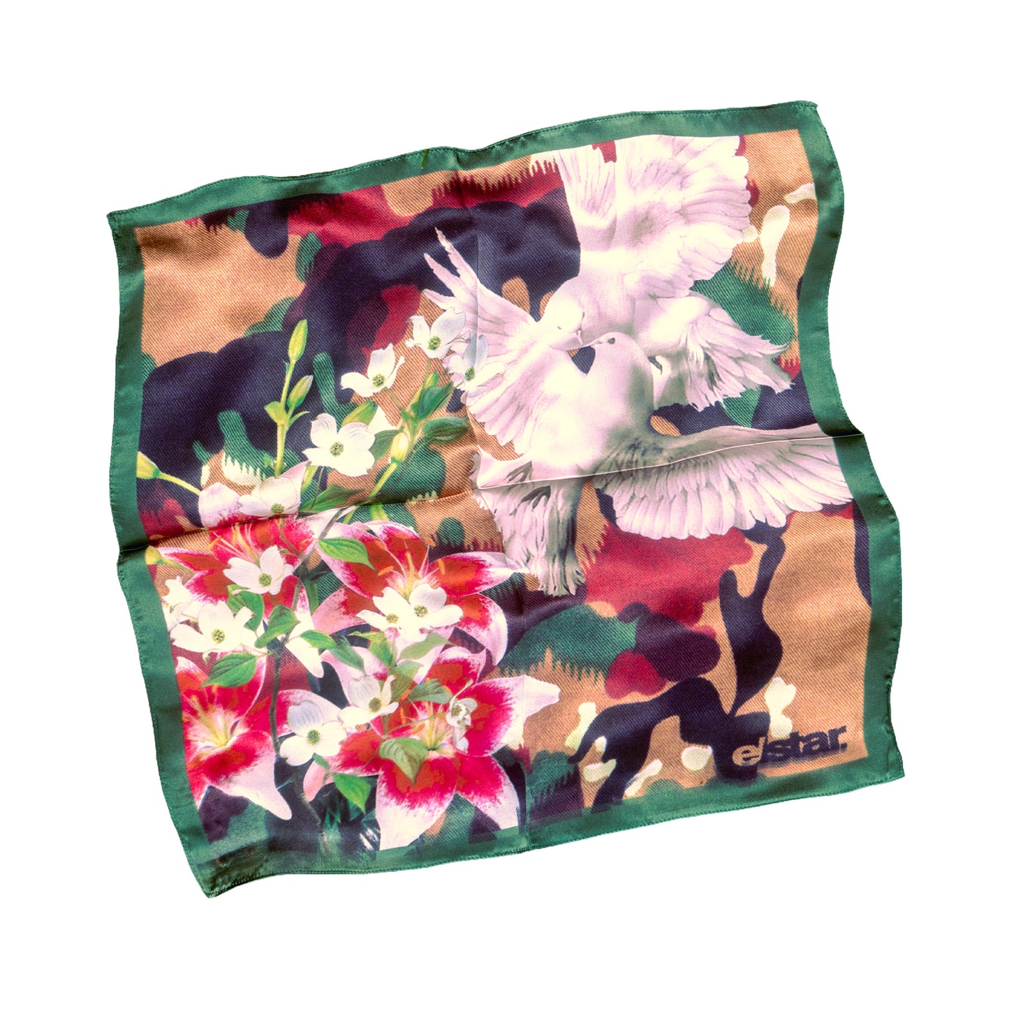 Camo Blossoms Silk Scarf